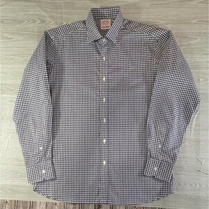 Hamilton Shirt Co Todd Snyder plaid Dress Shirt sz 16 color blue white NWOT USA